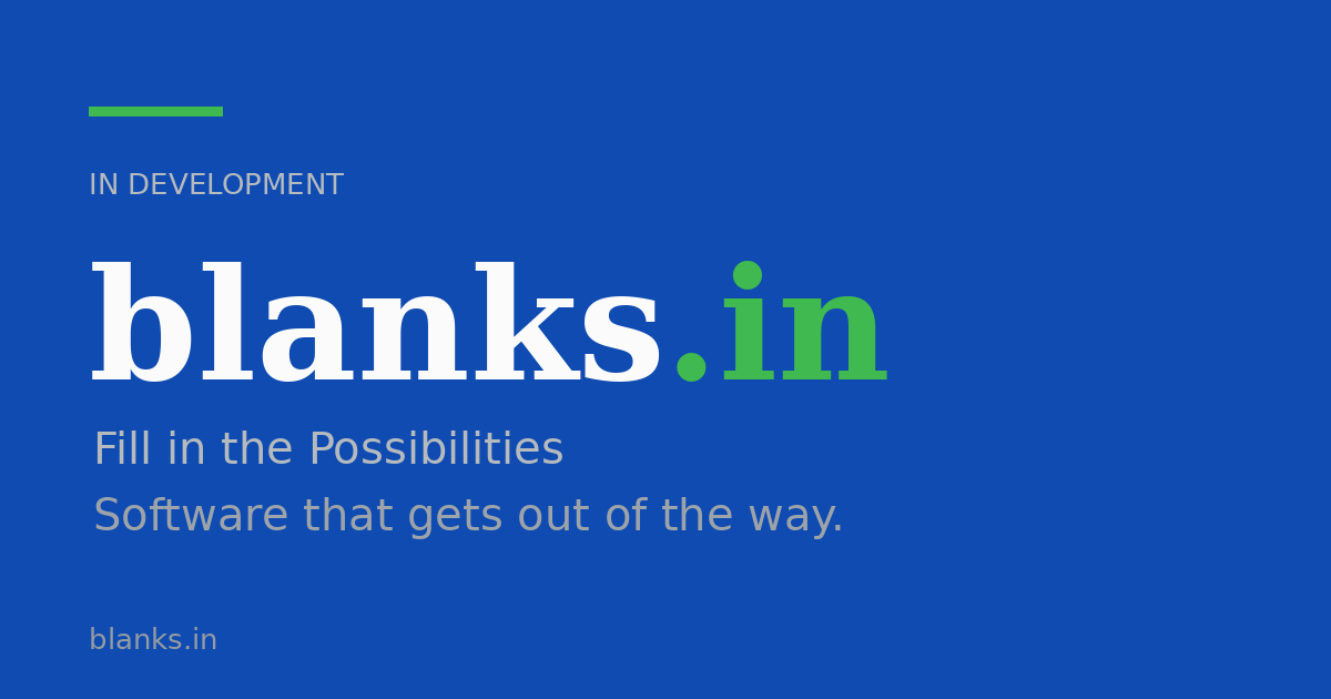 Link preview image for blanks.in